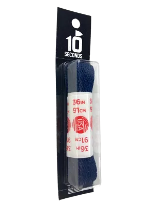 10 Seconds ® All-Pro ® Athletic Flat Laces | Navy [Blister Pack]