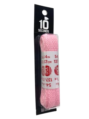 10 Seconds ® All-Pro ® Athletic Flat Laces | Pink [Blister Pack]