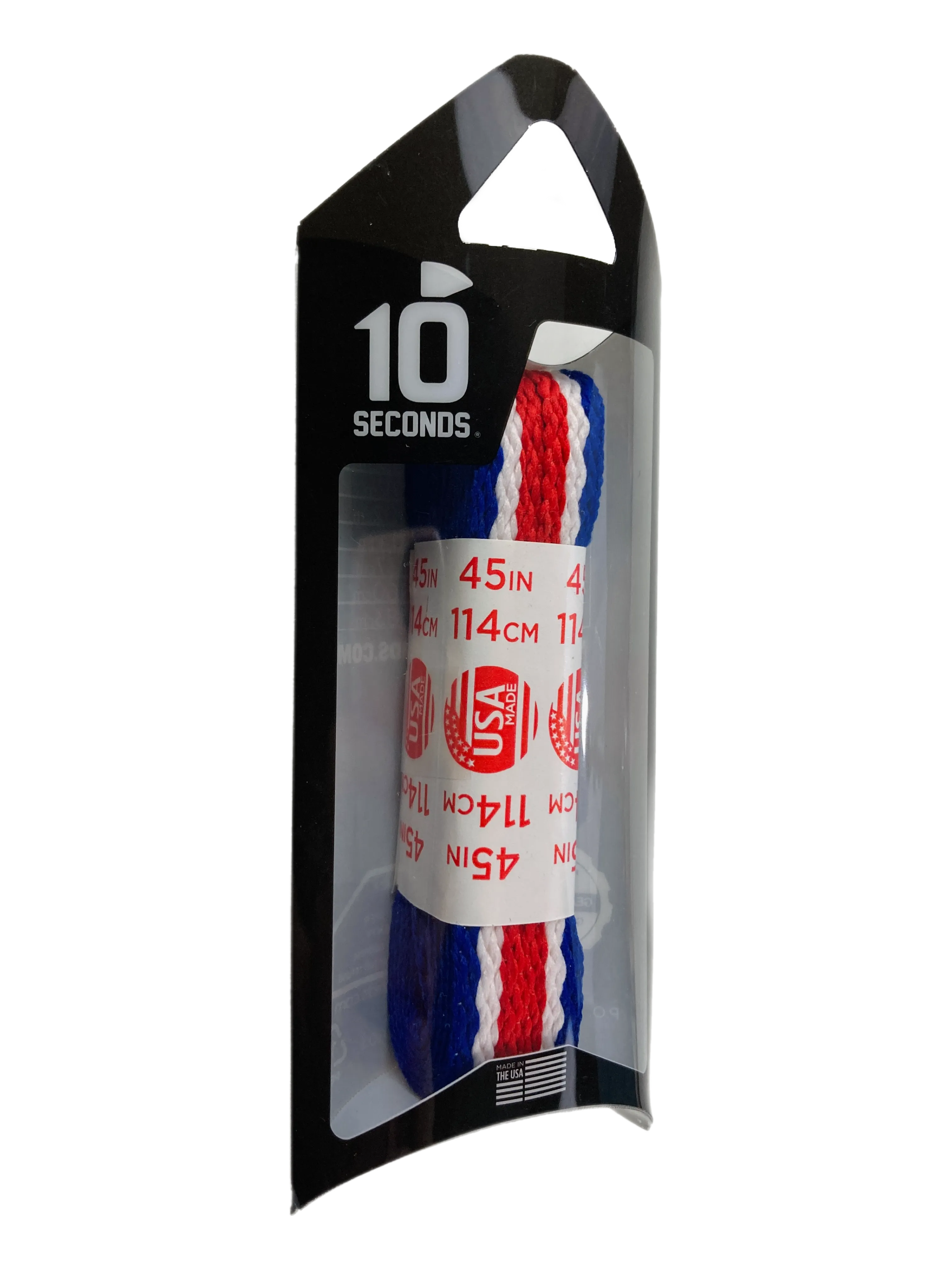 10 Seconds ® All-Pro ® Athletic Flat Laces | Red/White/Blue