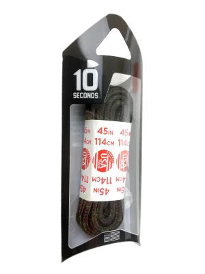 10 Seconds ® Athletic Hiker Laces | Brown/Moss Green