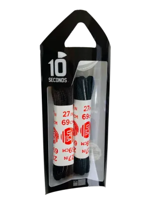 10 Seconds ® Round Dress Laces | Black - 2 pairs