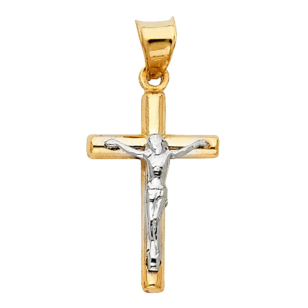 14K Jesus Crucifix Cross Religious Pendant