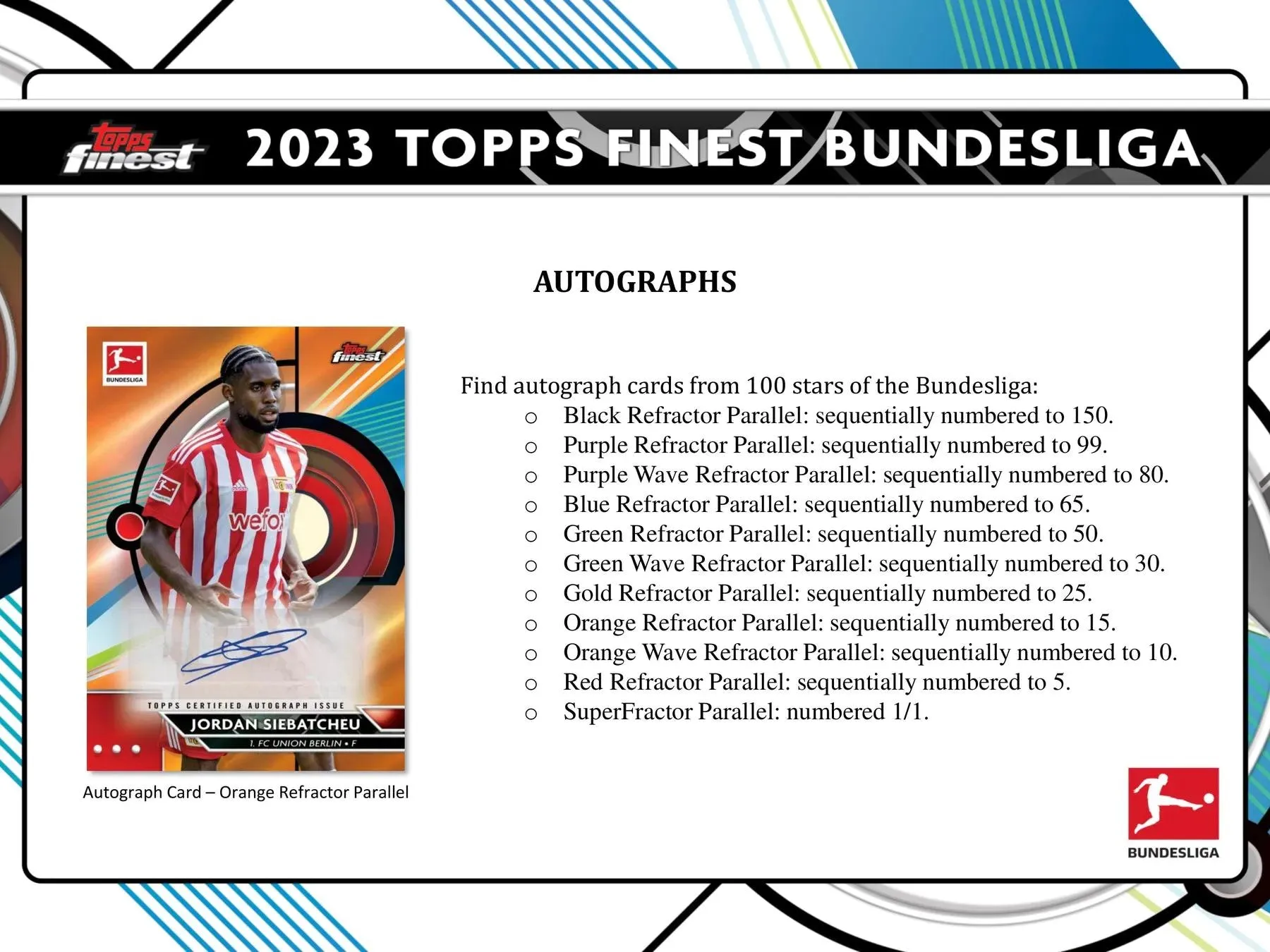 2022-23 Topps Finest Bundesliga Soccer Hobby Box