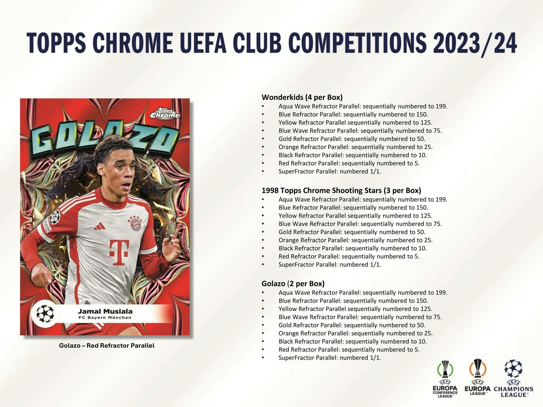 2023-24 Topps Chrome UEFA Club Competitions Soccer Hobby Jumbo Box