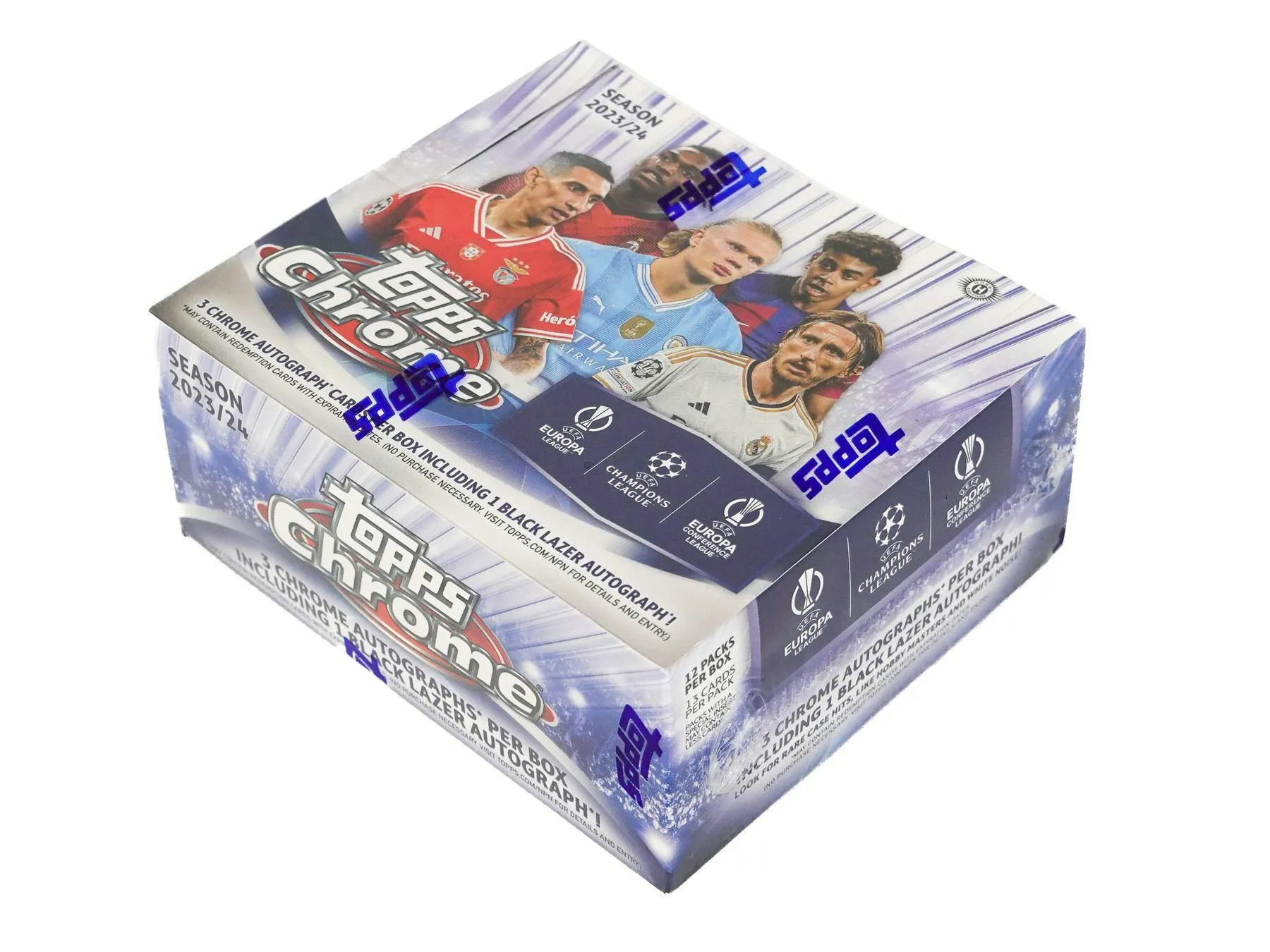 2023-24 Topps Chrome UEFA Club Competitions Soccer Hobby Jumbo Box