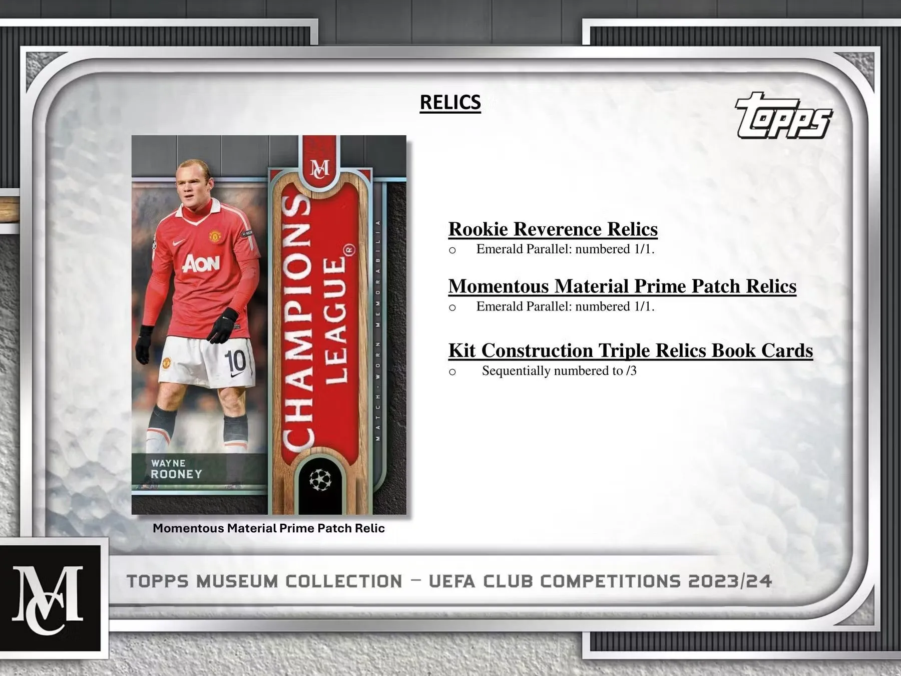 2023-24 Topps UEFA Club Competitions Museum Collection Soccer Hobby Box