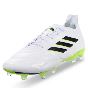 adidas Copa Pure.1 Firm Ground Soccer Cleats (White/Lucid Lemon)