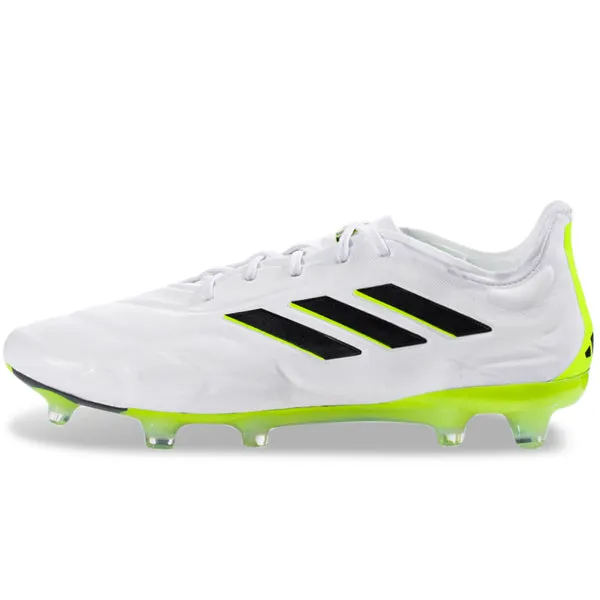 adidas Copa Pure.1 Firm Ground Soccer Cleats (White/Lucid Lemon)