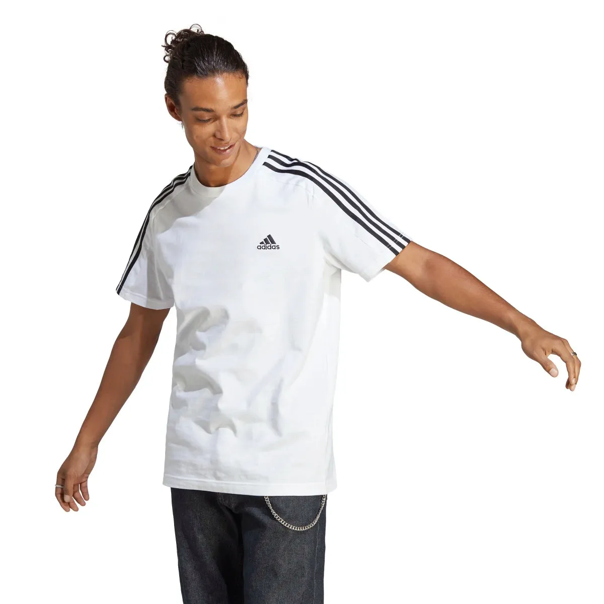 adidas Men's 3-Stripes Single Jersey Tee