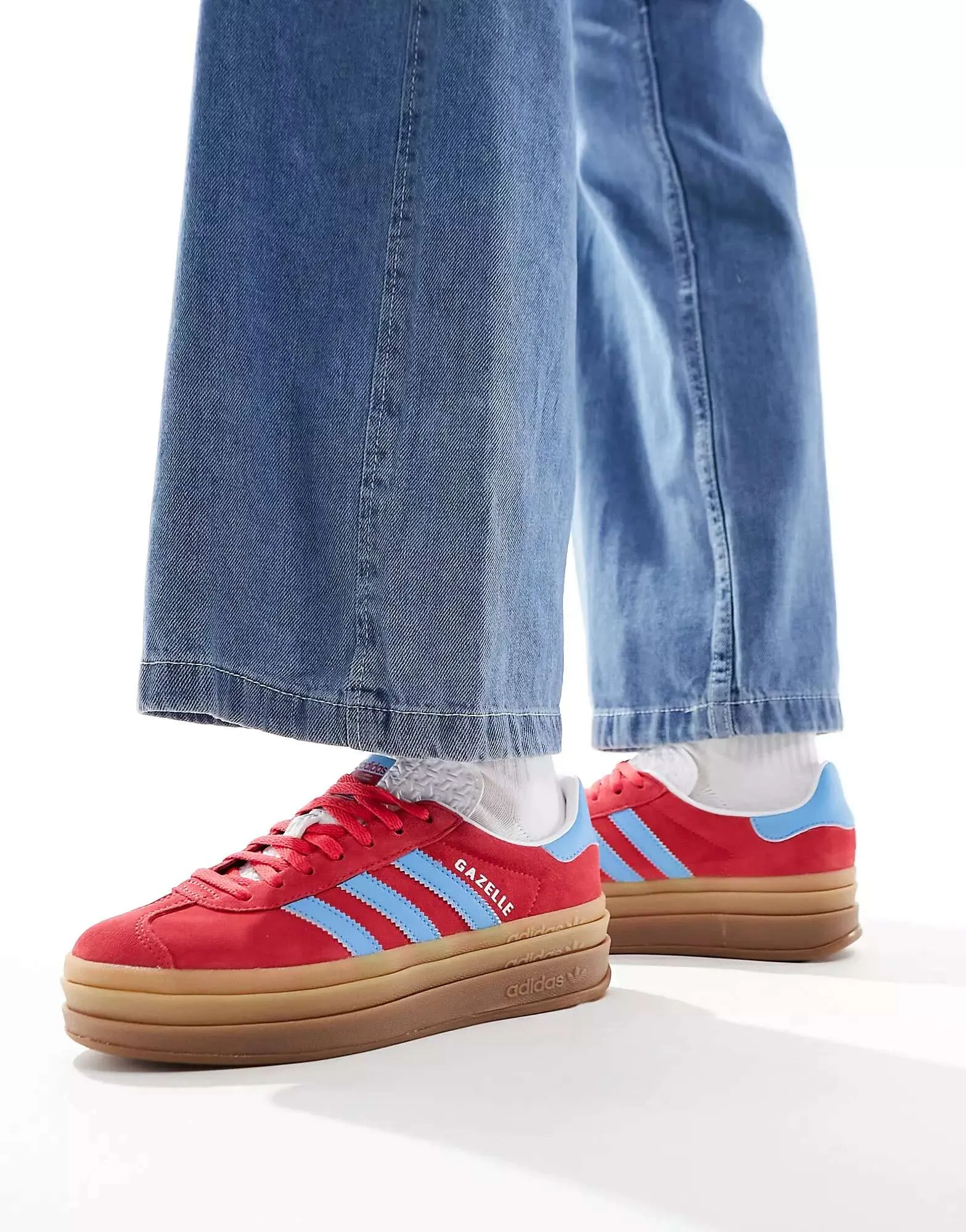 adidas Originals Gazelle Bold IE0421 sneakers, red/blue