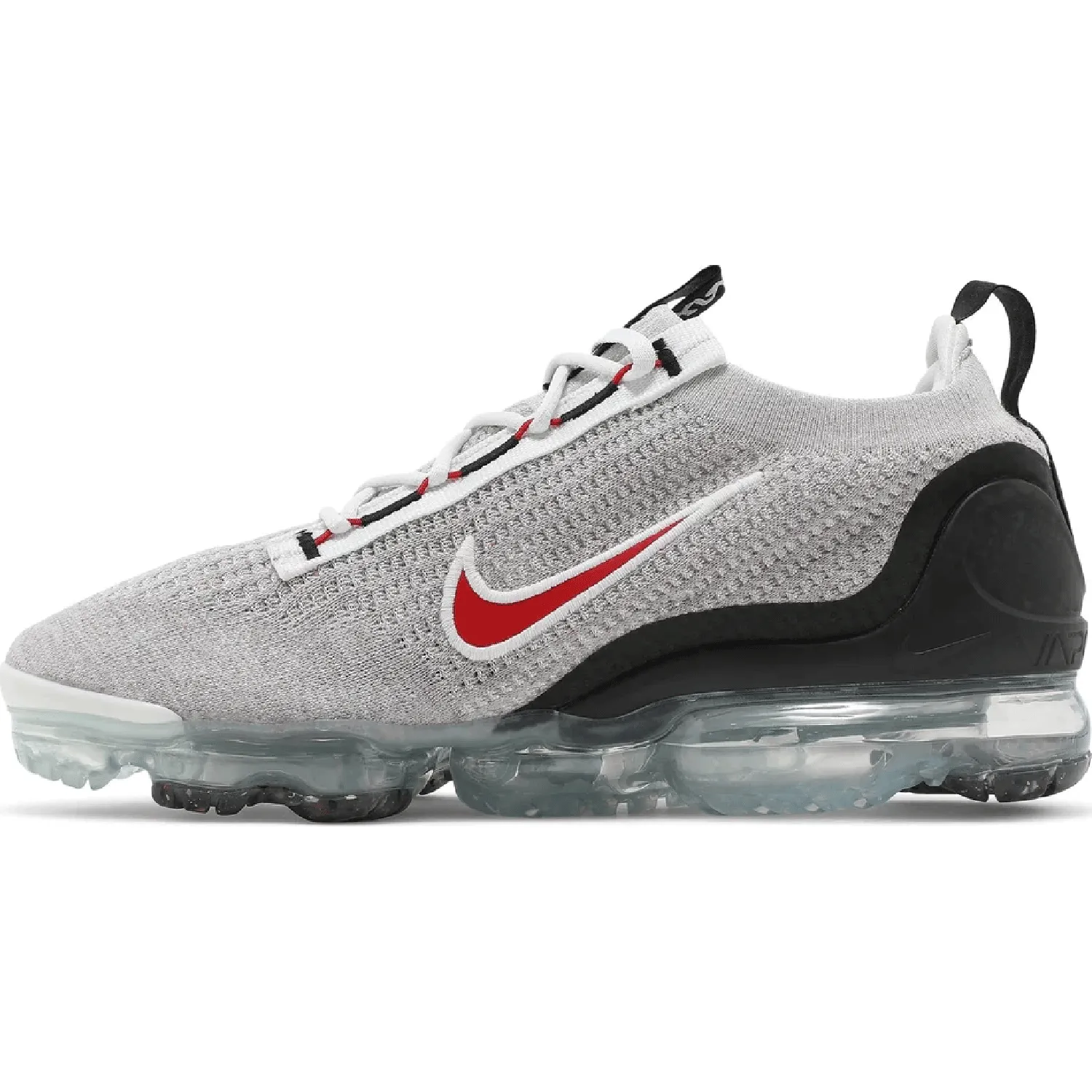 Air VaporMax 2021 Flyknit Light Bone University Red