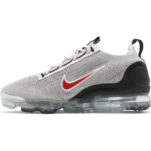 Air VaporMax 2021 Flyknit Light Bone University Red