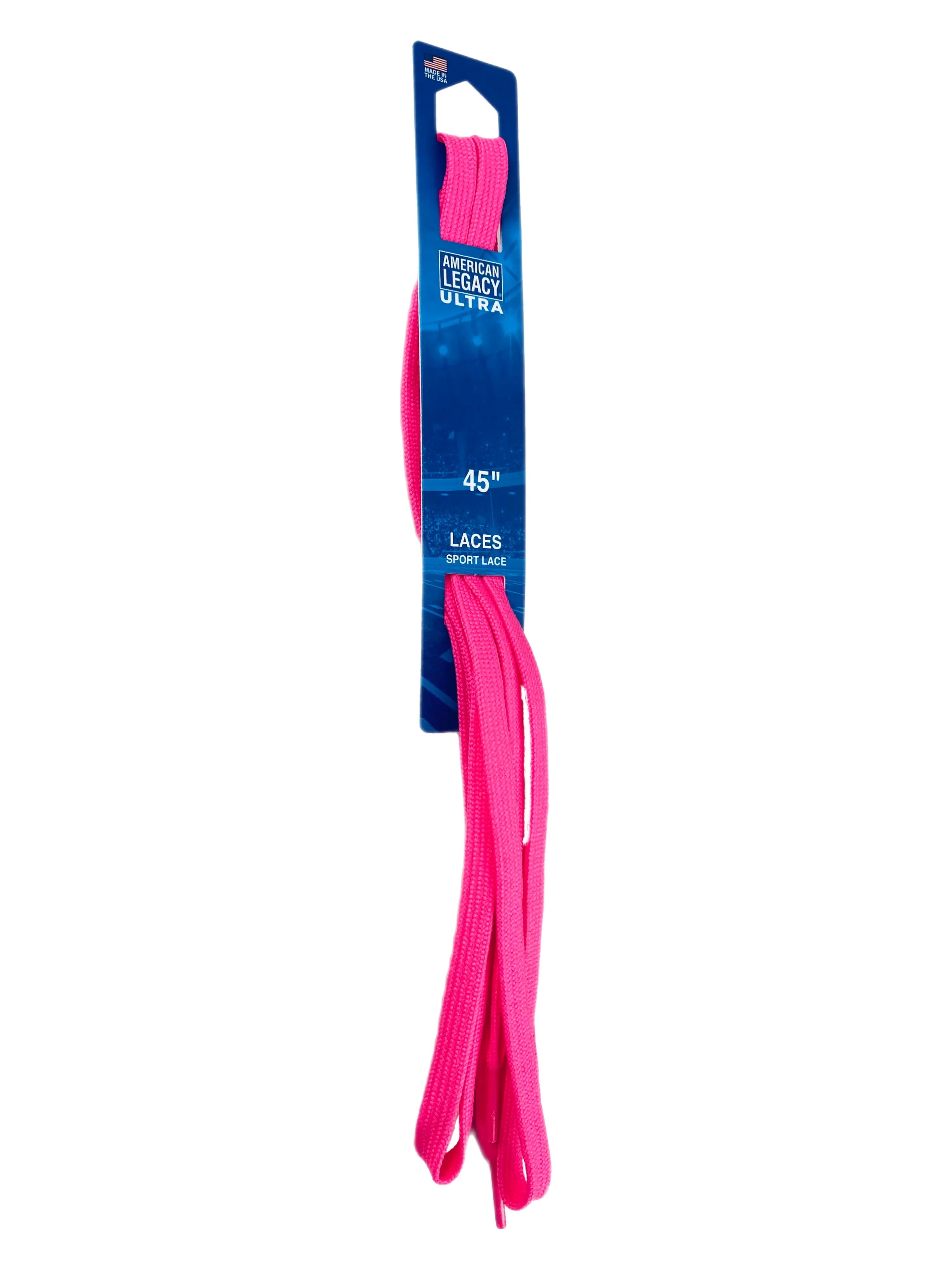 American Legacy ® Ultra Narrow Flat Tubular Laces | Neon Pink