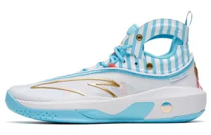 Anta Kt8 Basketball sneakers, white/blue/gold