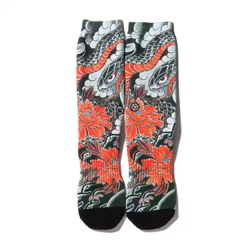 ATMOS UBIQ IREZUMI SOCKS HEVI  BOTAN DESIGNED BY MUTSUO