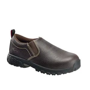 Avenger Womens Flight Brown Leather Slip-On Shoes