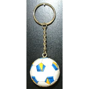 Bosnia Soccer Ball Metal Key Chain