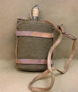 British Canteen with M-1903 Leather Carrier: WWII Issue