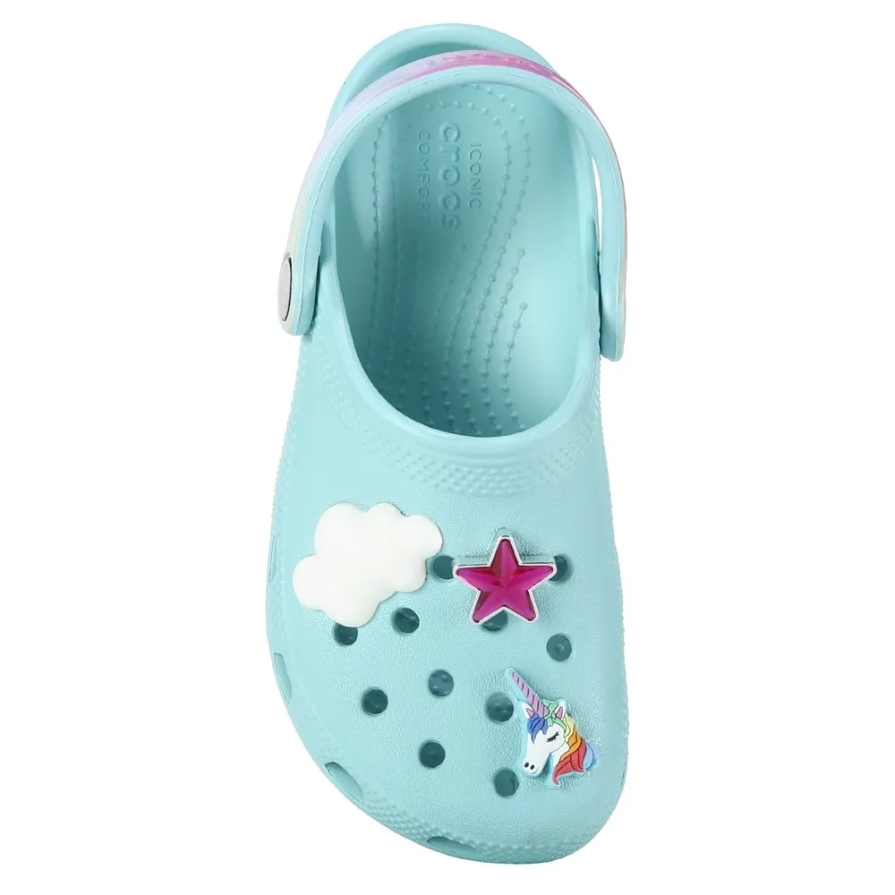 Children's classic clogs with jibbit Little/Big Kid Crocs, blue