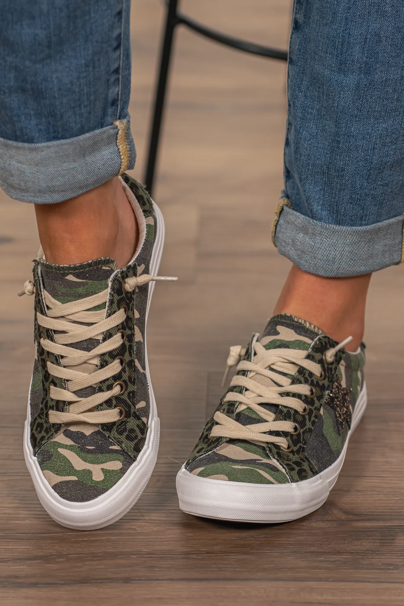 Cosmic Star Leopard Sneakers Camo