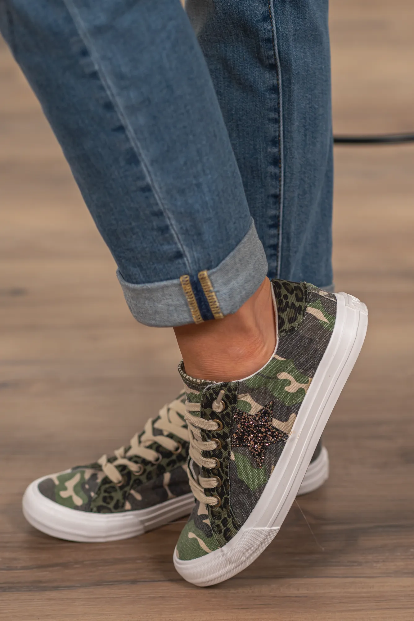 Cosmic Star Leopard Sneakers Camo