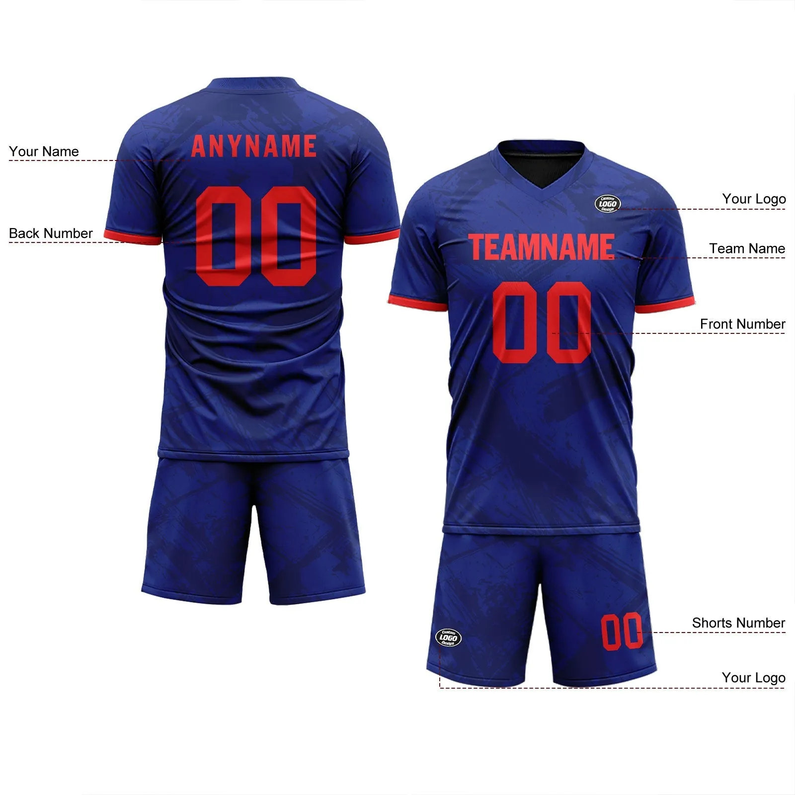 Custom Blue Soccer Sets Jersey Personalized SCJ101-D28037