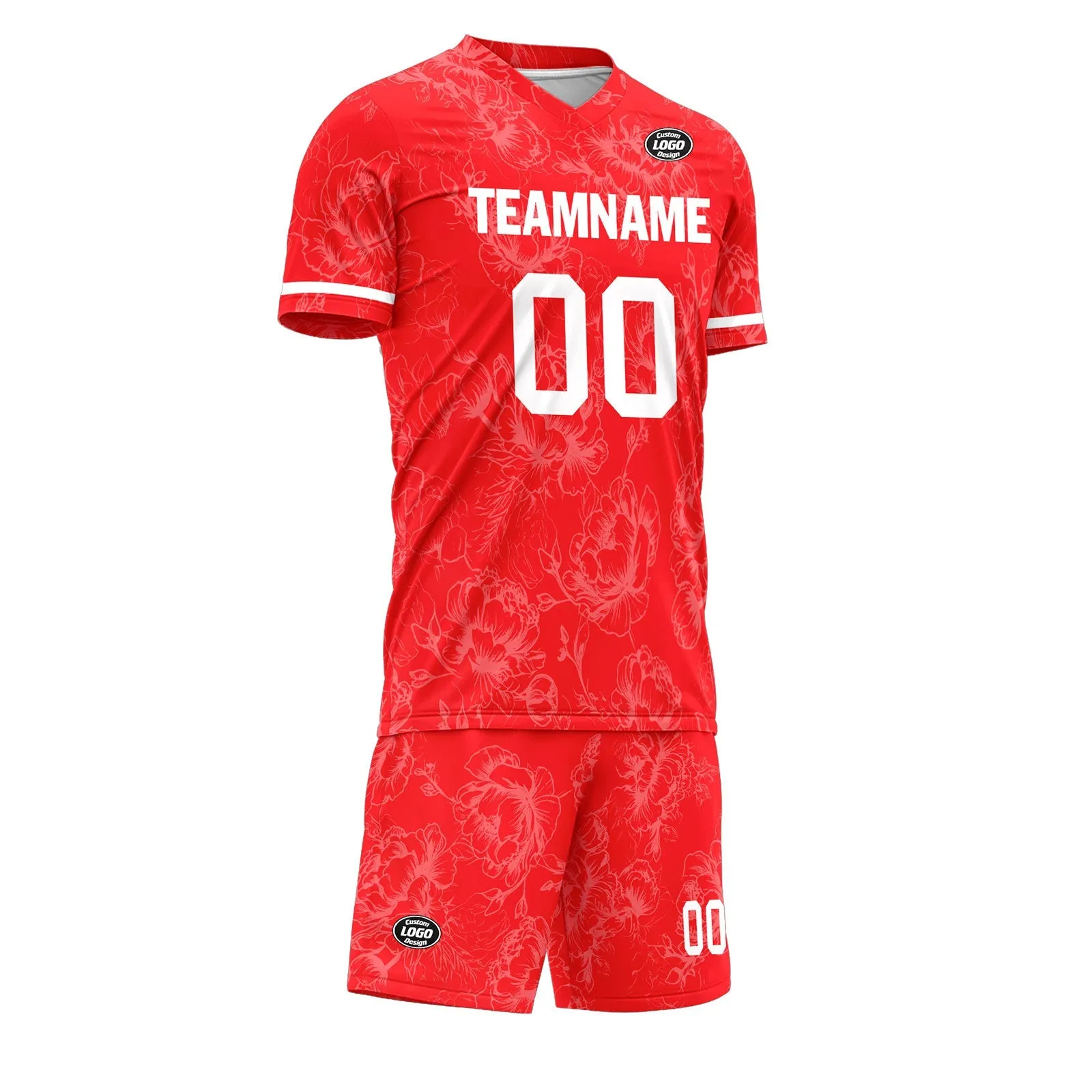 Custom Red Soccer Sets Jersey Personalized SCJ101-D28006