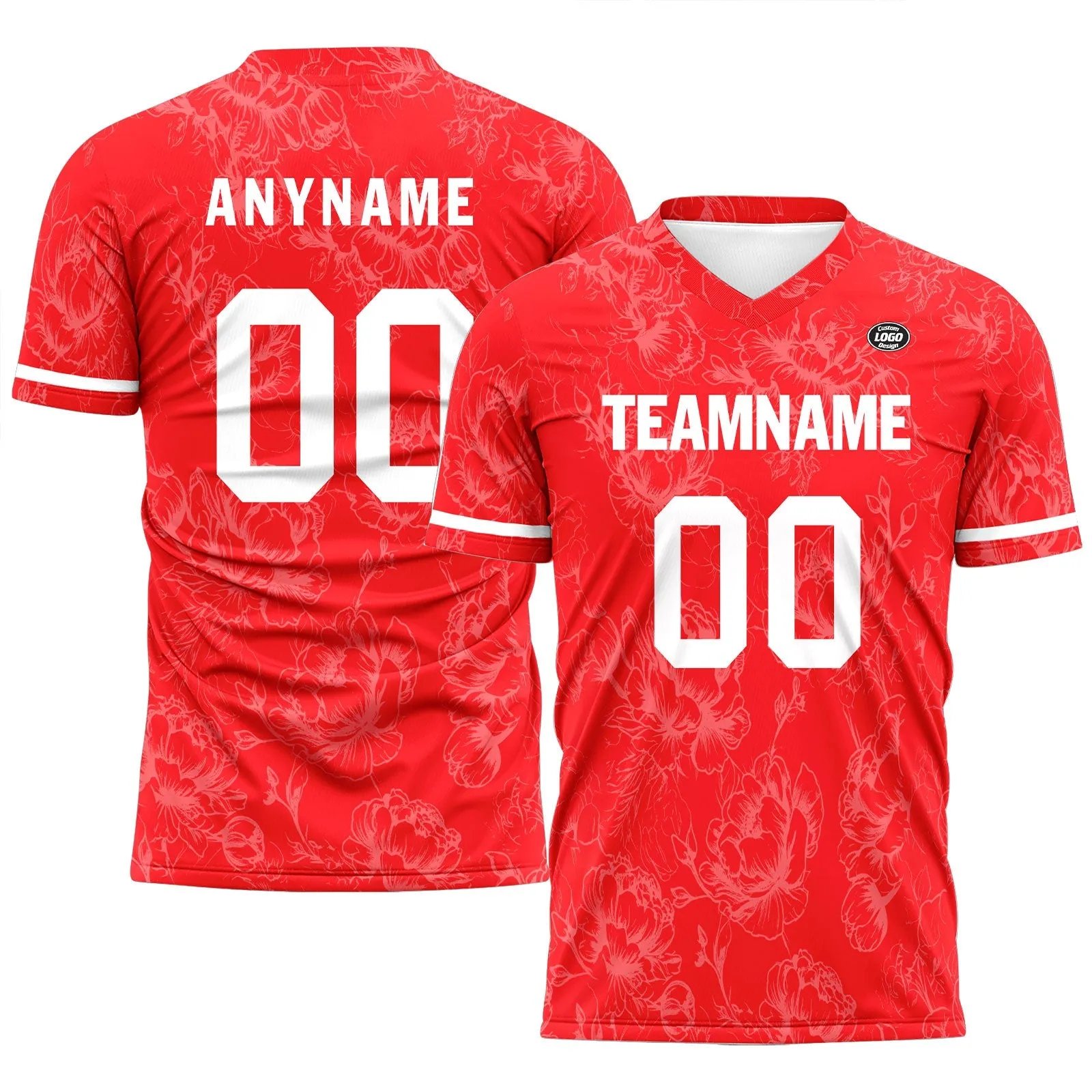 Custom Red Soccer Sets Jersey Personalized SCJ101-D28006