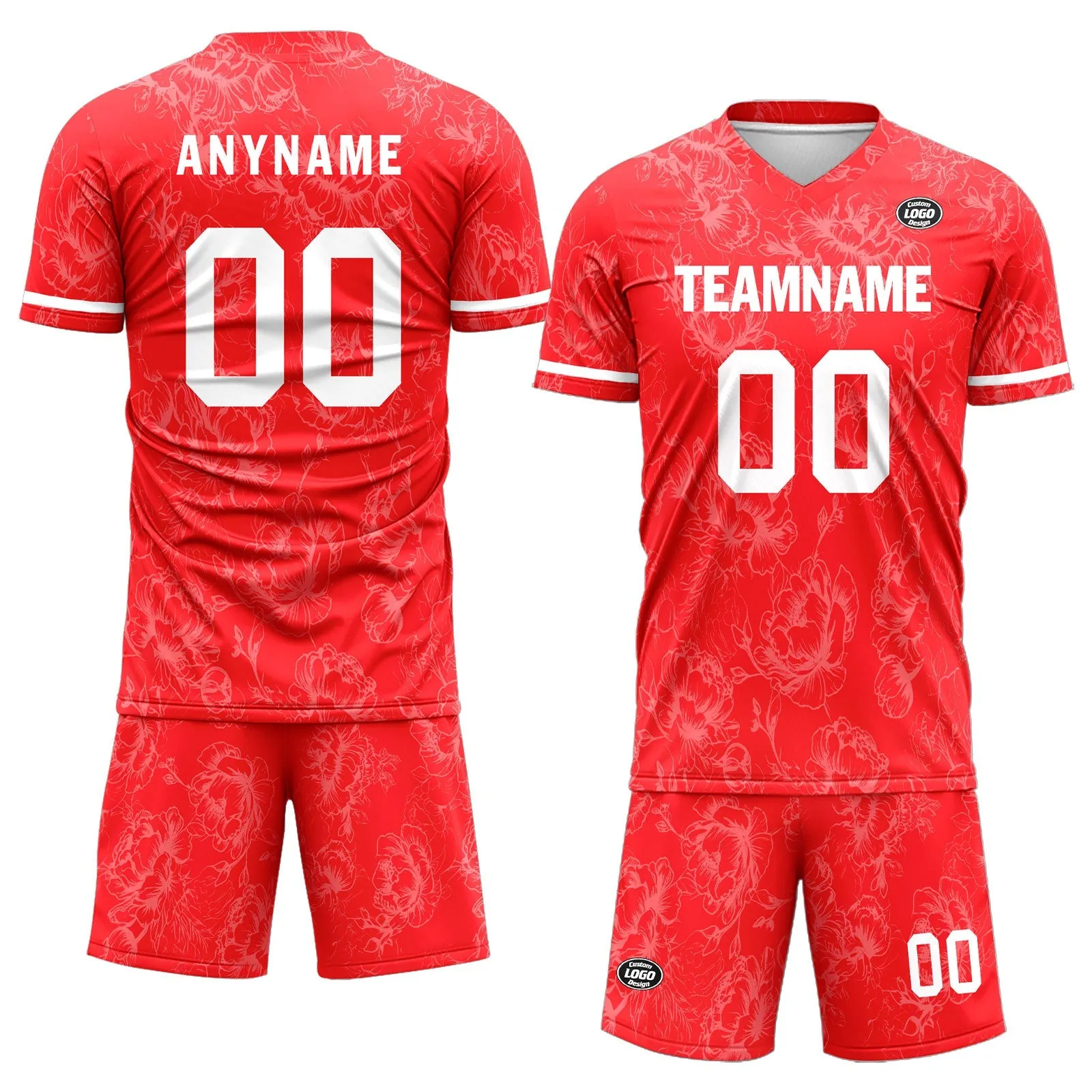 Custom Red Soccer Sets Jersey Personalized SCJ101-D28006