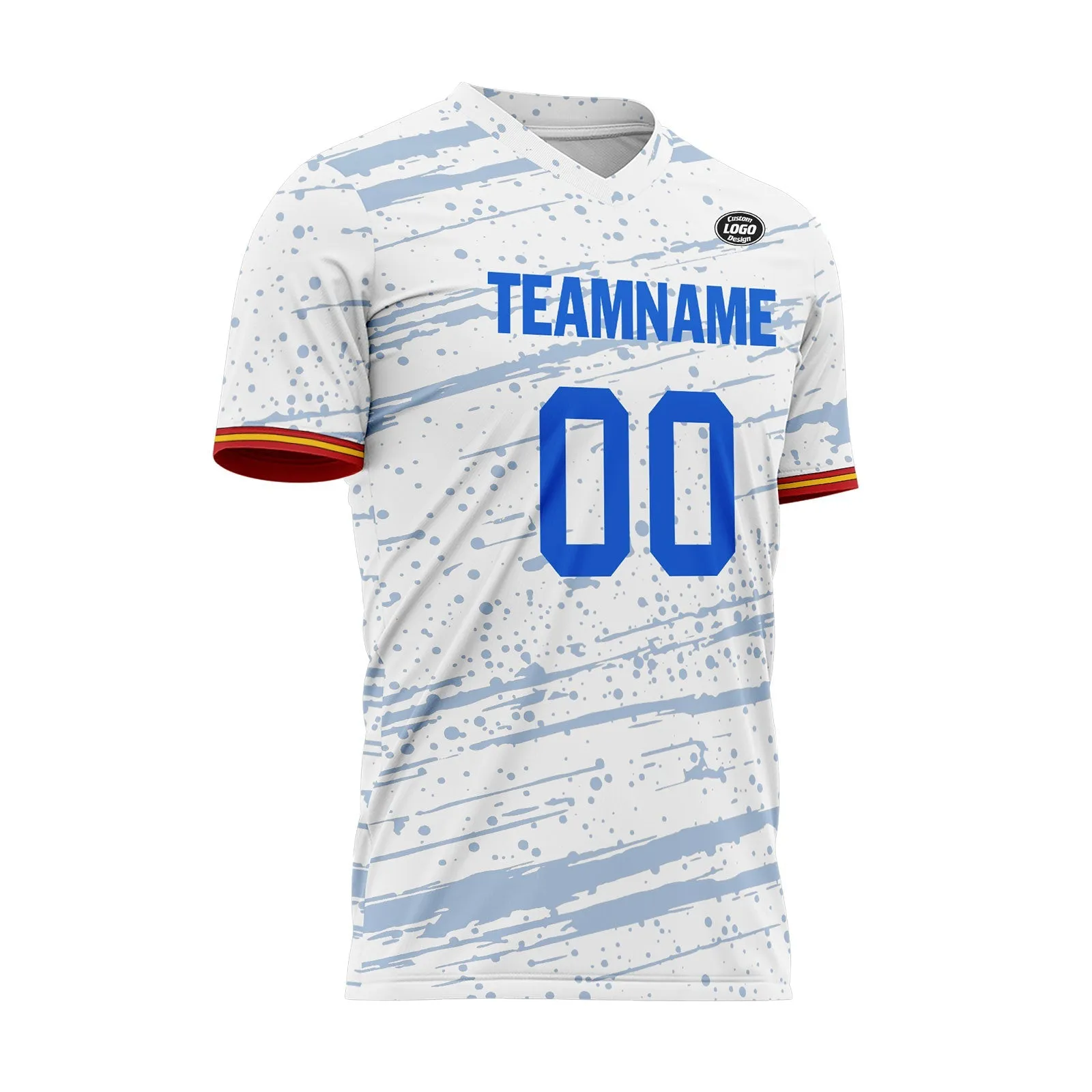 Custom White Blue Soccer Sets Jersey Personalized SCJ101-D28045