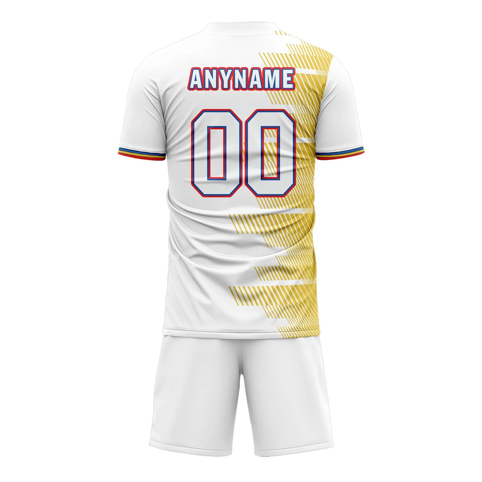 Custom Yellow White Soccer Sets Jersey Personalized SCJ101-D28040