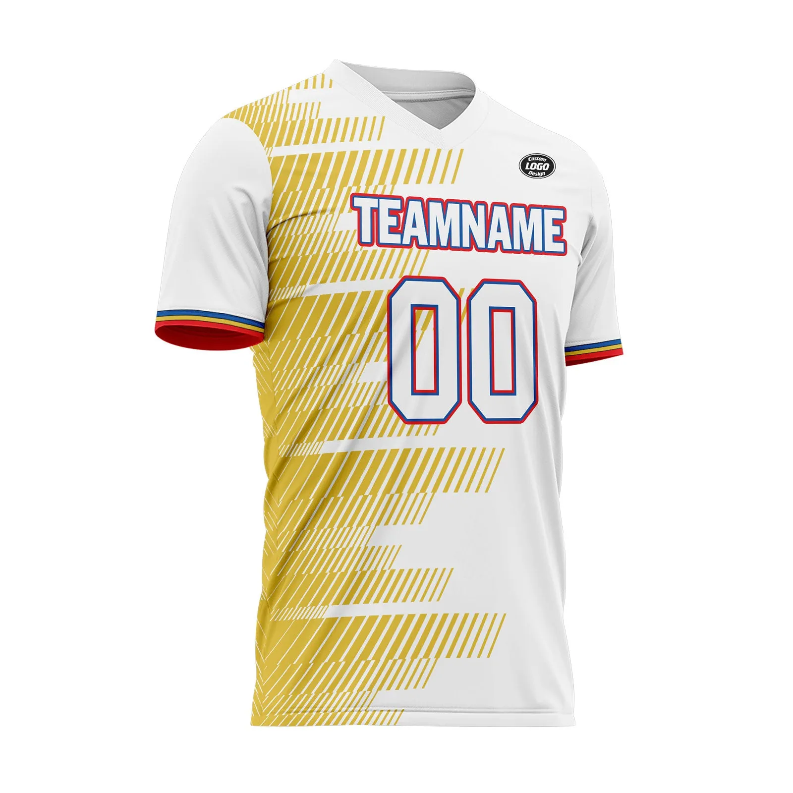 Custom Yellow White Soccer Sets Jersey Personalized SCJ101-D28040