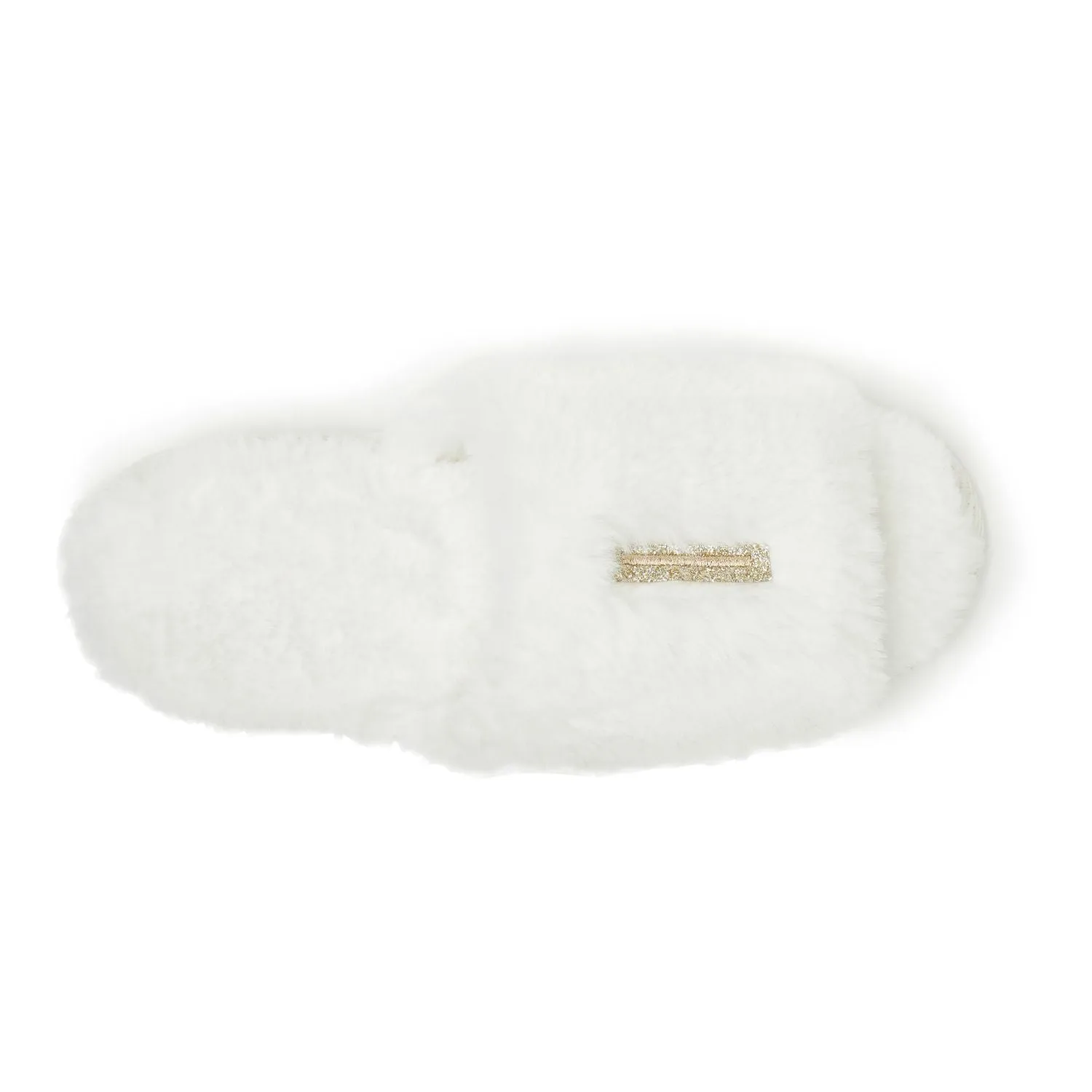 Dearfoams "I Do" Dearfoams Women's Faux Fur Wedding Slippers