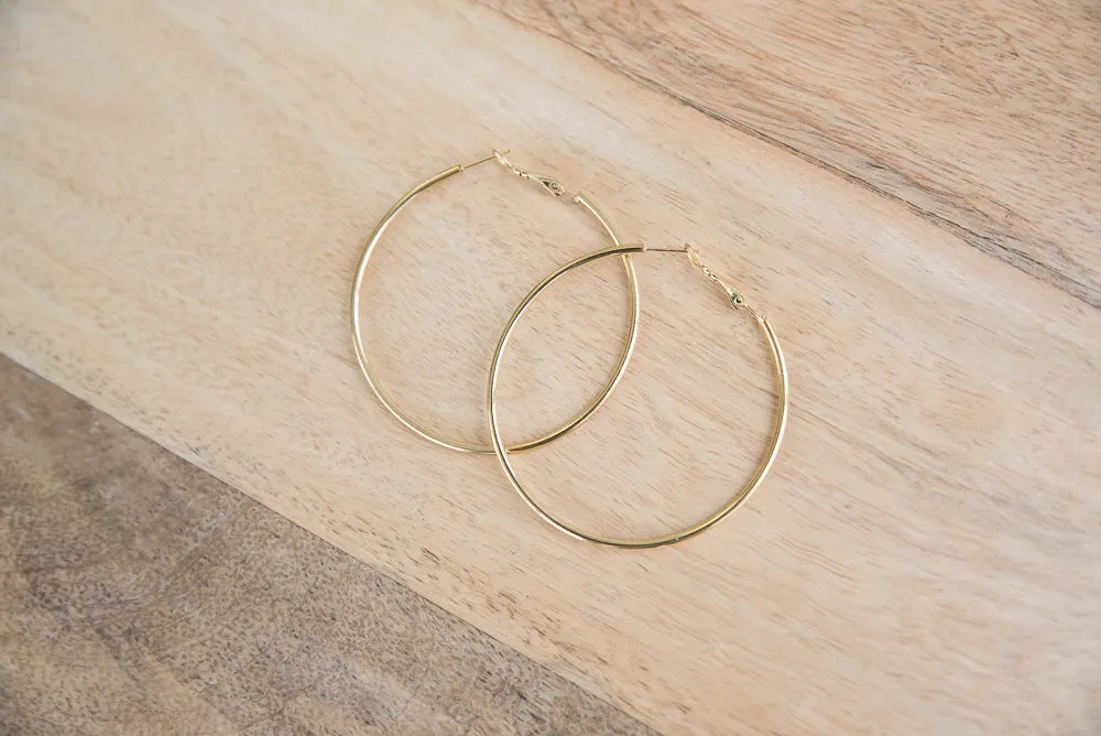 Go Through Hoops Earrings in Gold