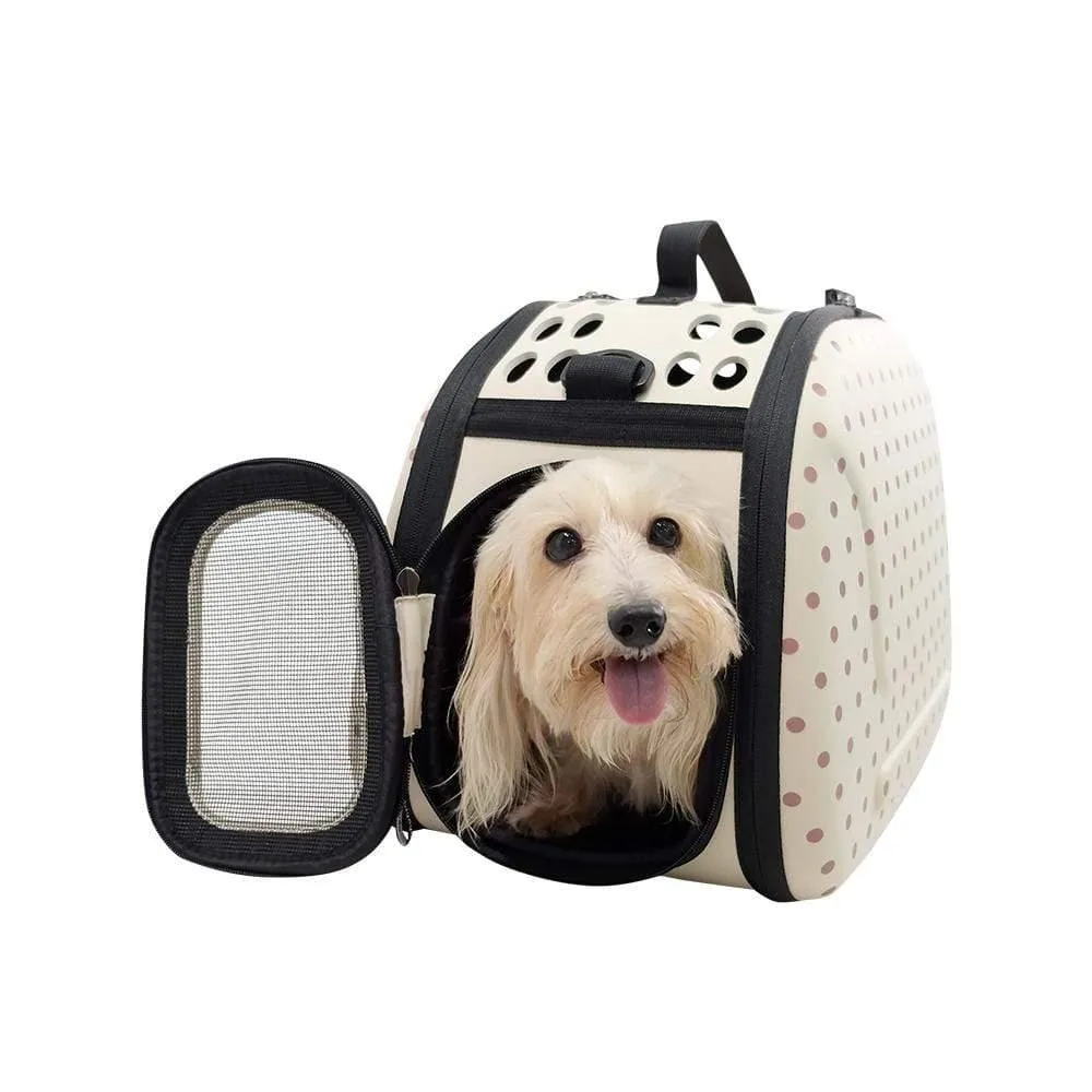 Ibiyaya® Collapsible Traveling Hand Pet Carrier | Beige