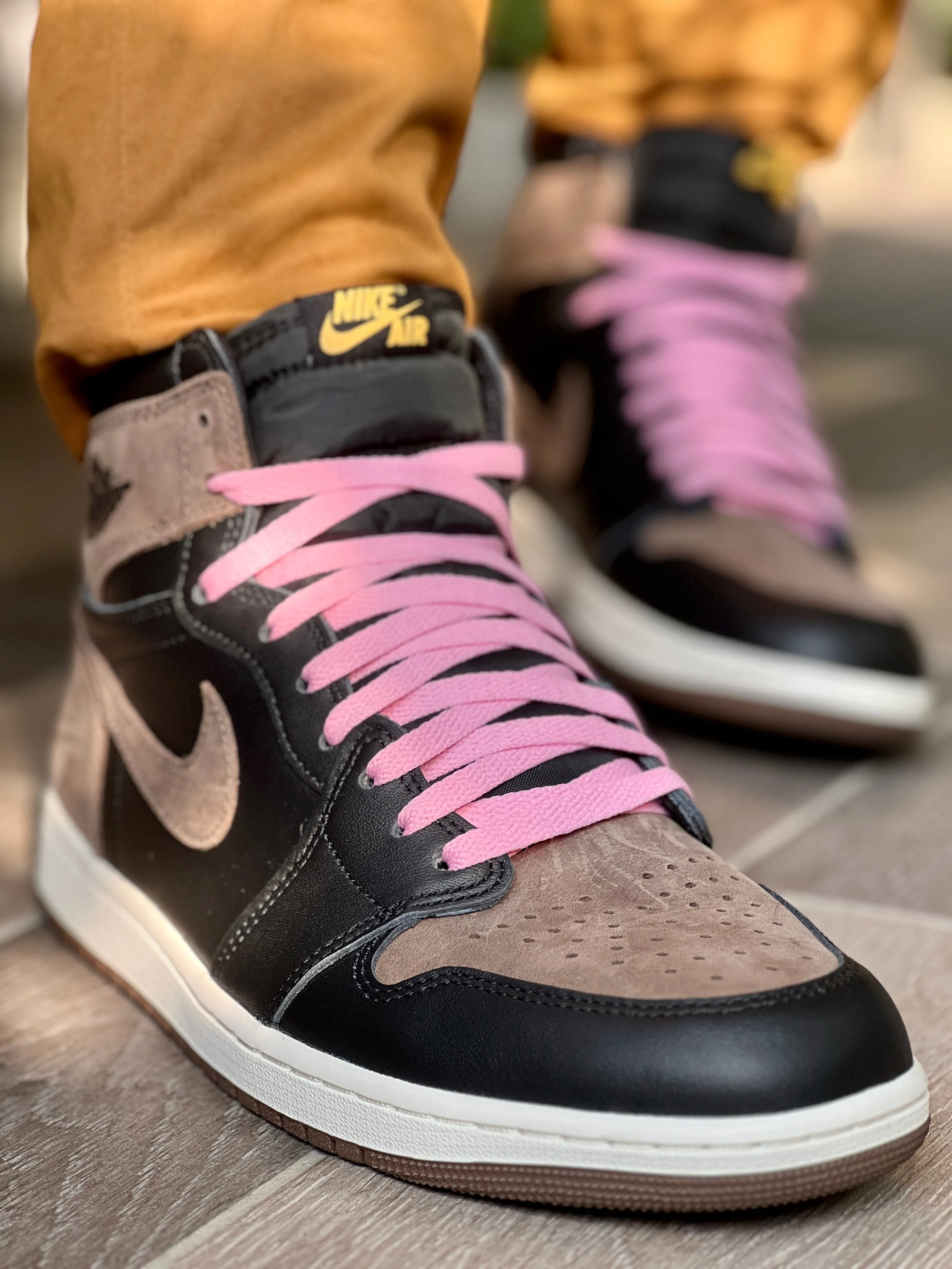 Jordan 1 Laces Basics Flat Thin - Pastel Pink Laces for Travis Scott Cactus Jack AJ1