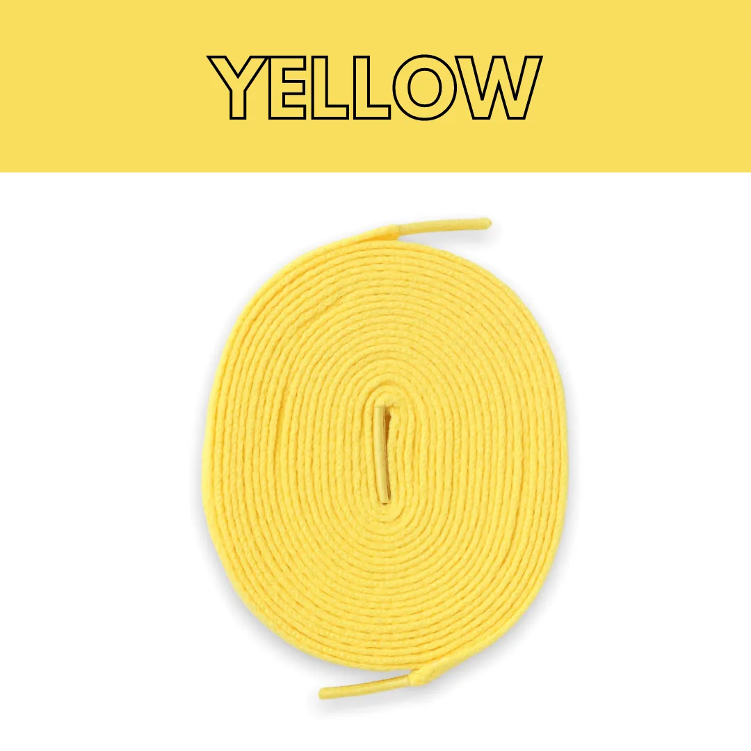 Jordan 1 Laces Basics Flat Thin - Yellow Laces