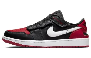 Jordan 1 Low FlyEase Black White Gym Red