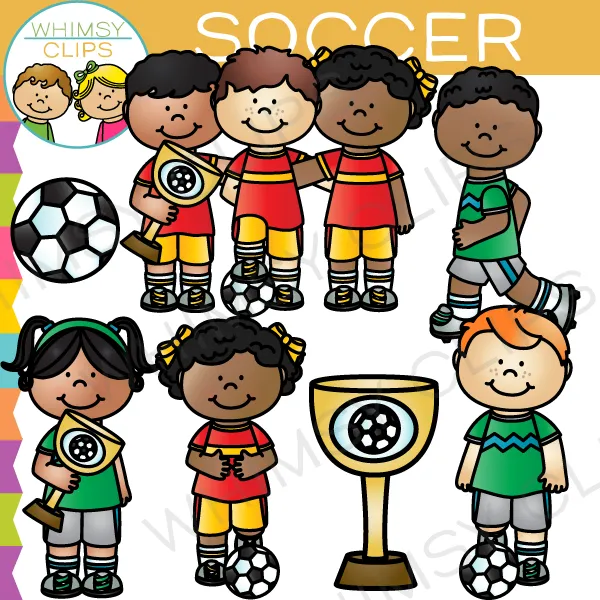 Kids Soccer Clip Art