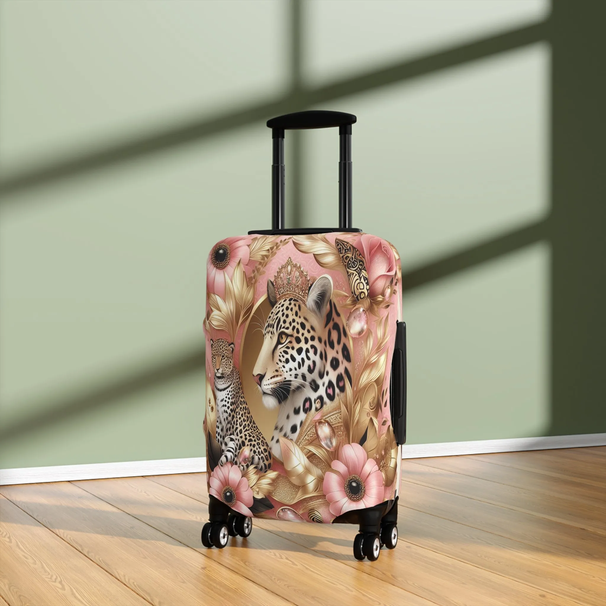 Luggage Cover, Floral Leopard, awd-3073