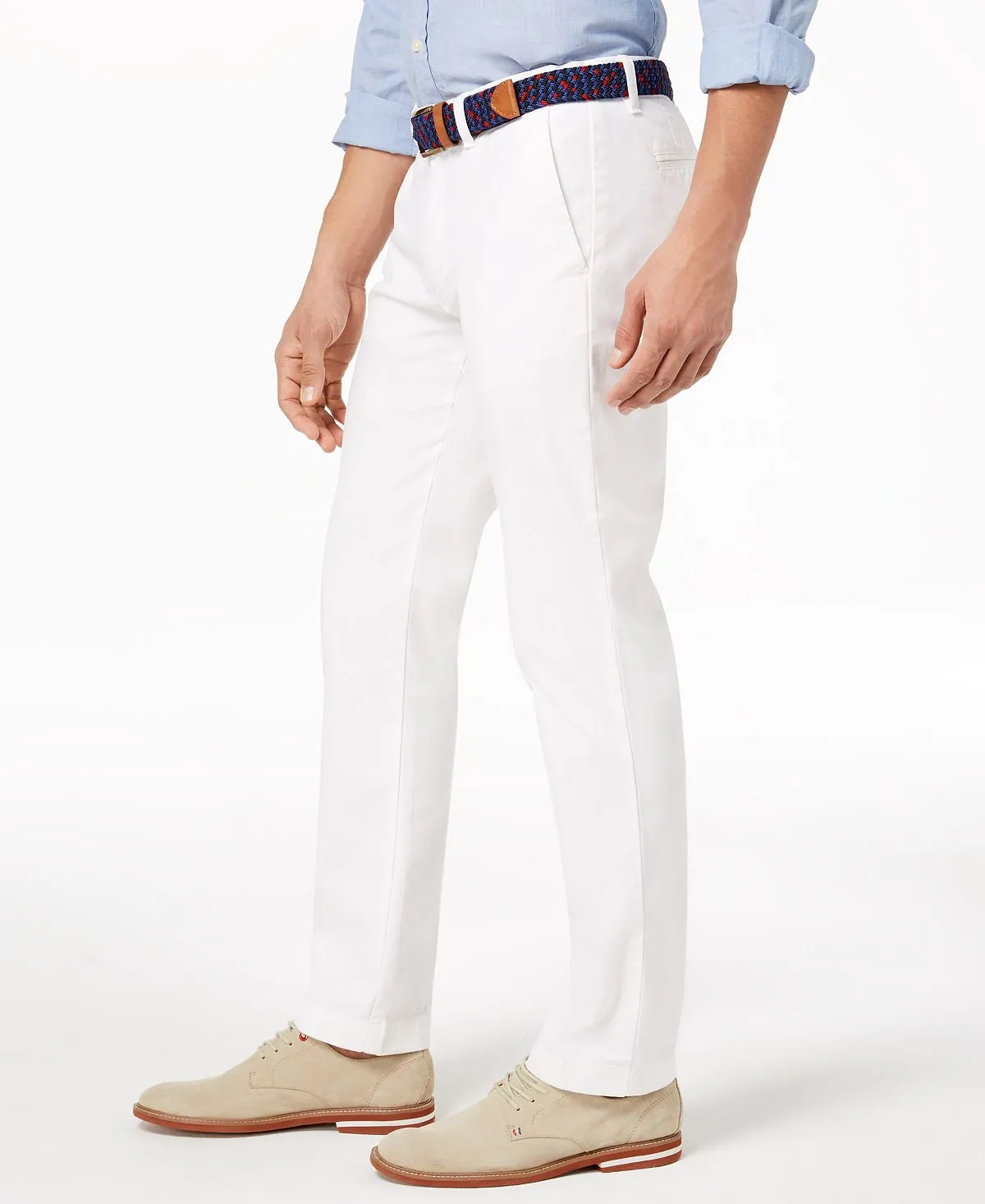 Men's th flex stretch custom fit chinos created for Macy's Tommy Hilfiger white