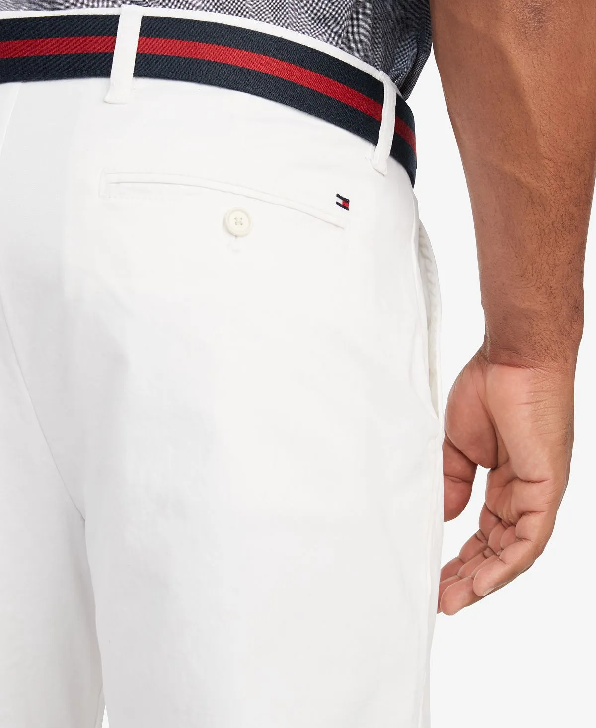 Men's th flex stretch custom fit chinos created for Macy's Tommy Hilfiger white