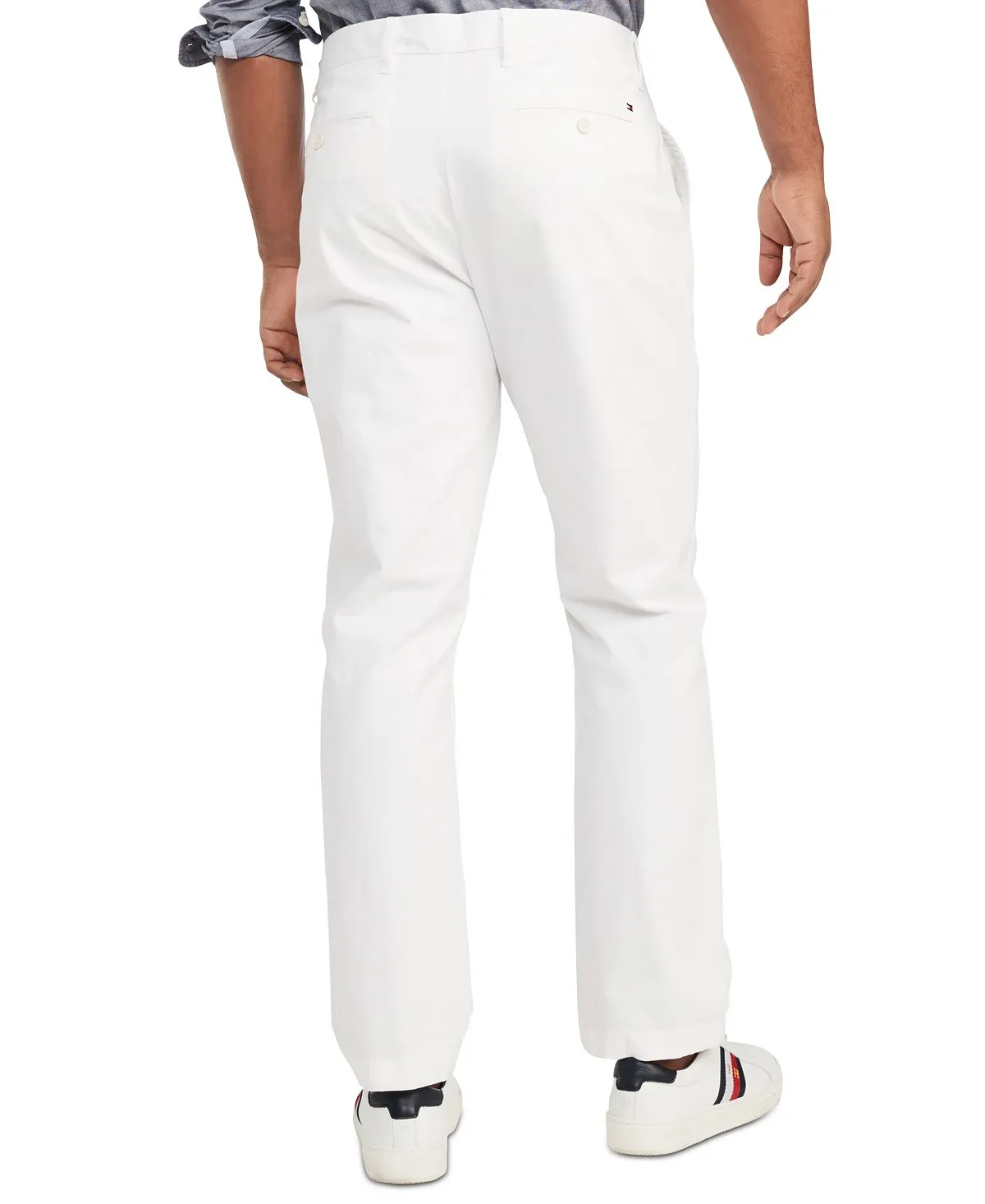 Men's th flex stretch custom fit chinos created for Macy's Tommy Hilfiger white