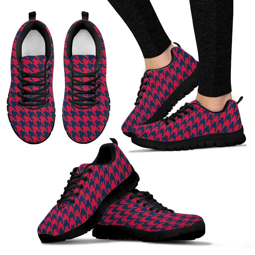 Mesh Sneakers_Blue on Red_NE_HT Pattern