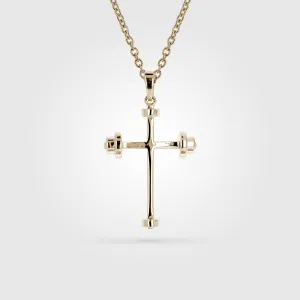 Mini Athlete's Cross Necklace | Gold