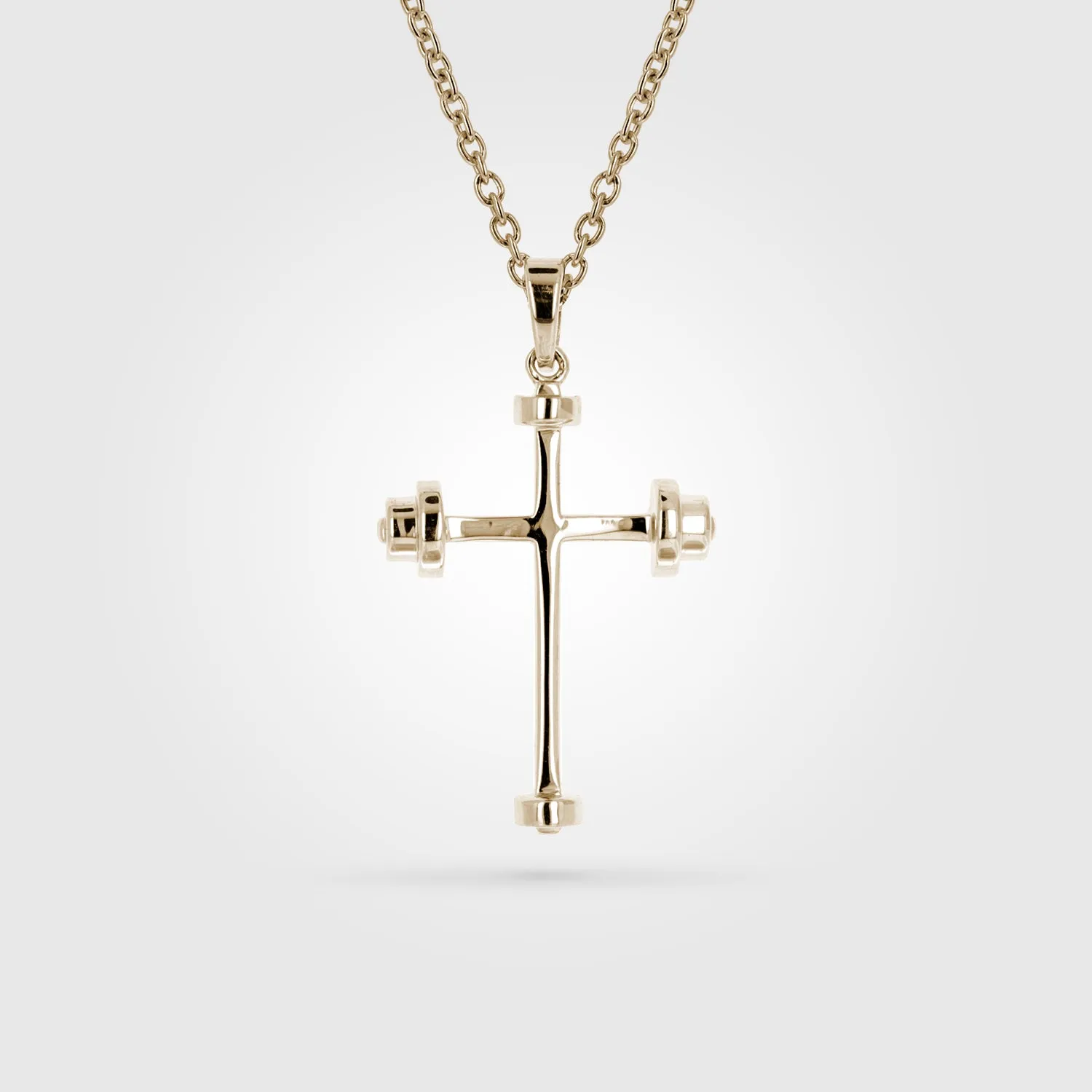 Mini Athlete's Cross Necklace | Gold