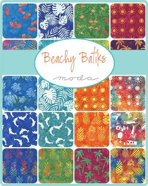 Moda Fabrics Beachy Batiks Jelly Roll