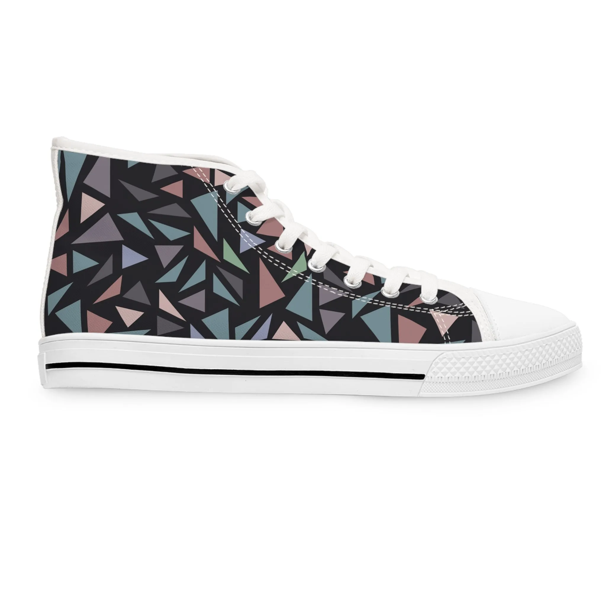 Mosiac Pattern Women's High Top Sneakers