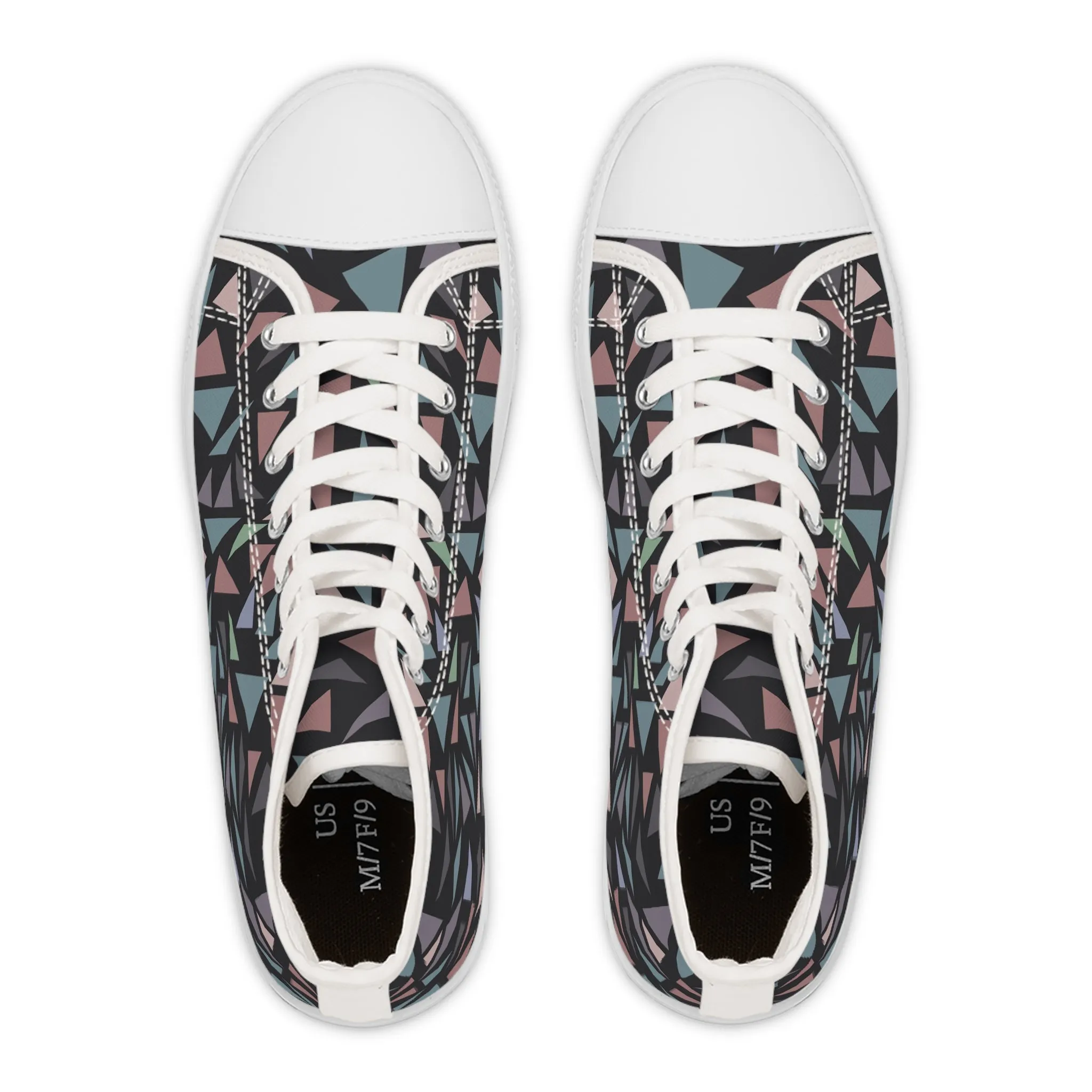 Mosiac Pattern Women's High Top Sneakers