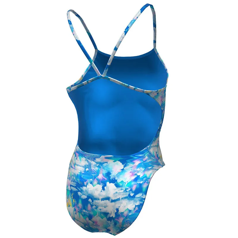 Nike - Hydrastrong Multi Print Cutout One Piece (Photo Blue)